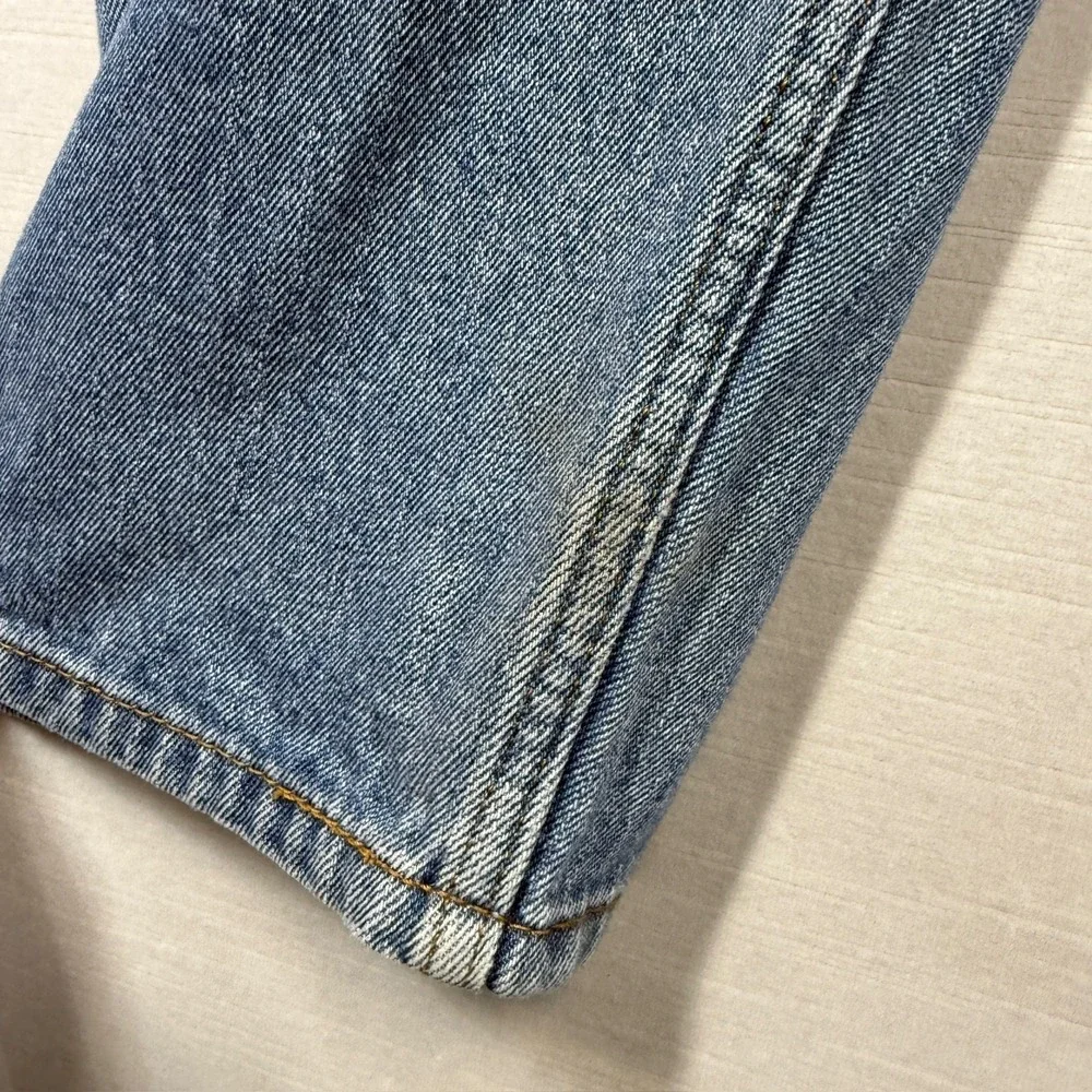 Levi's 560 Comfort Fit Jeans Mens 42x30 Blue Denim Light Wash Distressed Stained